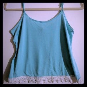 Cute light blue crop top